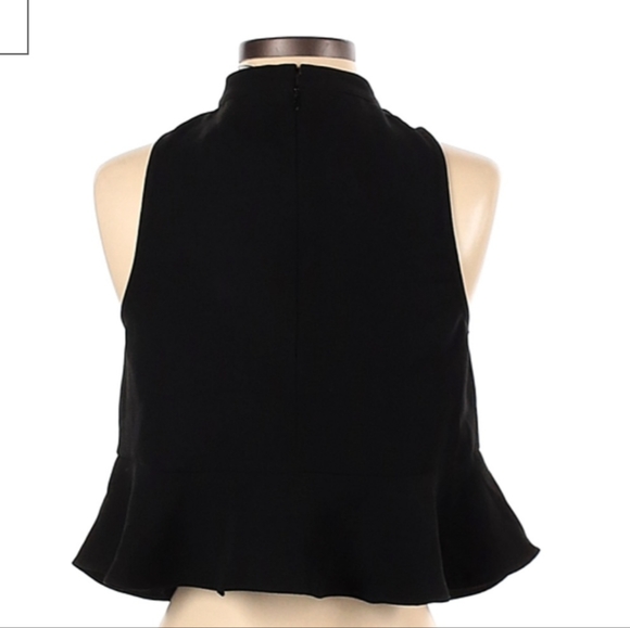 SOLD! Sleeveless blouse / bowtie blouse, peplum crop blouse - Picture 2 of 8